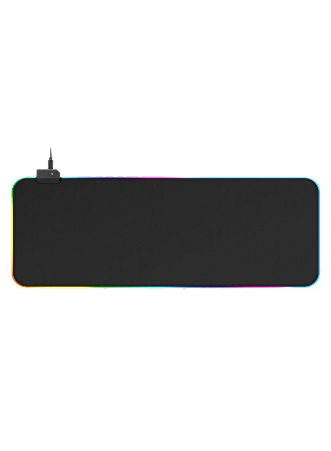 NIBEMINENT Colourful RGB Luminous Mousepad Black 