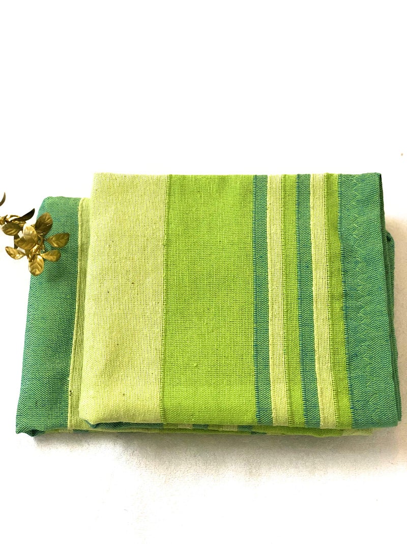 RANGBHAR Handloom Pillow Covers, Set of 2 Cotton Pillow Covers, Striped, 18 x 27 inch- Green 220 - Image 4