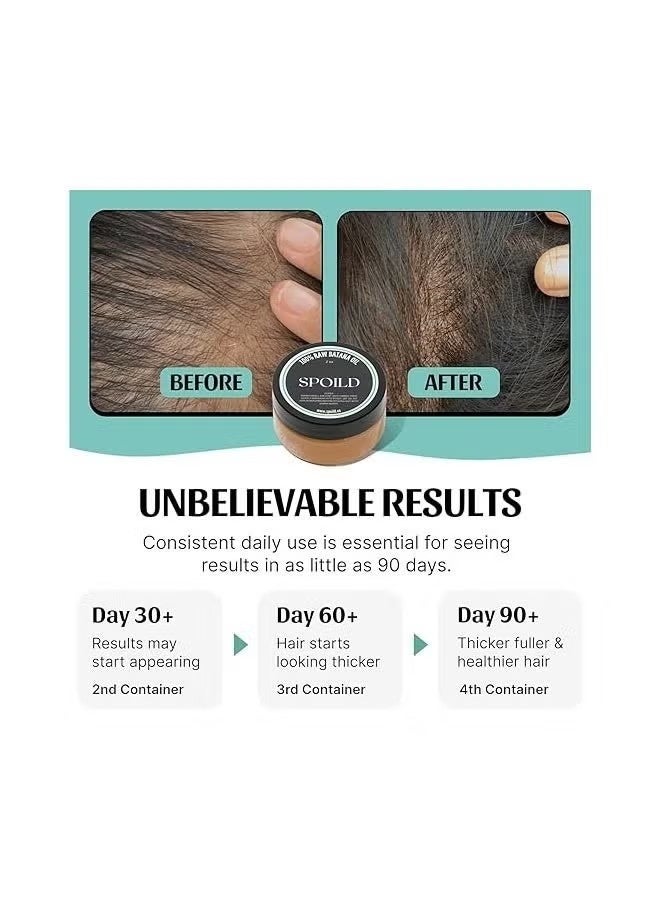 SPOILD Raw Batana Oil for Hair Growth - Sourced from Honduras - Dr. Sebi Approved - 100% Organic and Unrefined - For Thicker, Stronger Hair - 2oz. - Image 2