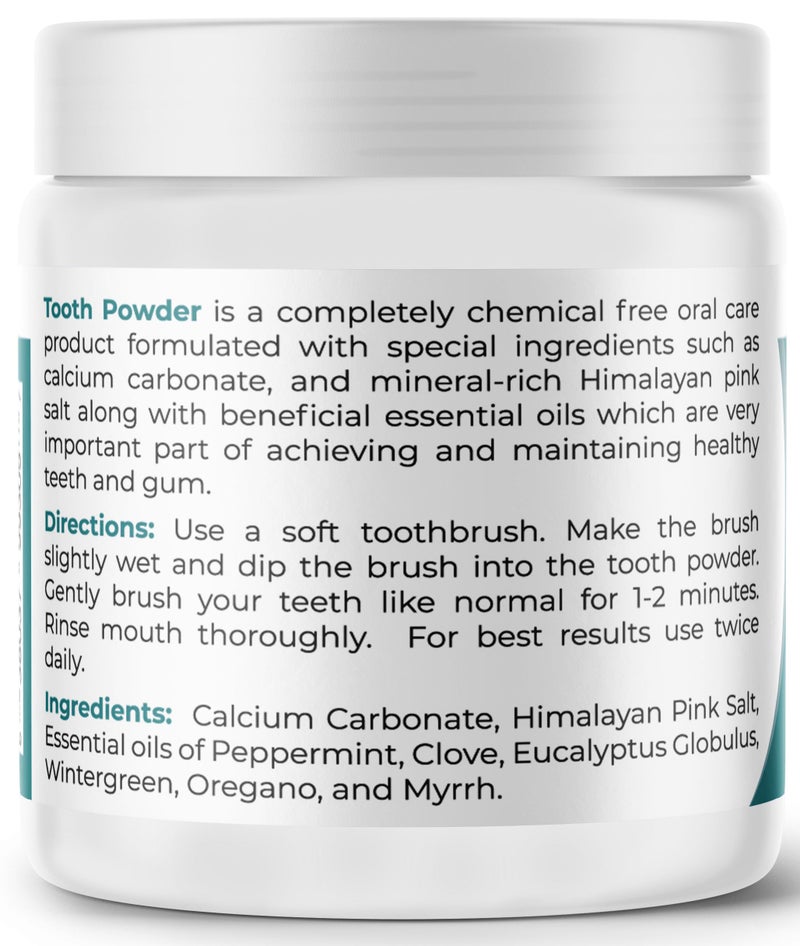 Viva Doria Natural Tooth Powder, Remineralizing, Natural Teeth Whitening, Breath Freshener | Refreshing Mint Flavor | 10 Oz - Image 3