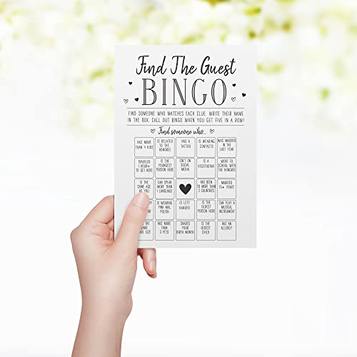 Your Main Event Prints لعبة بينغو للضيوف - مثالية لحفلات الزفاف، حفلات الأطفال، وحفلات العزوبية - تشمل 50 بطاقة لعبة - Image 3