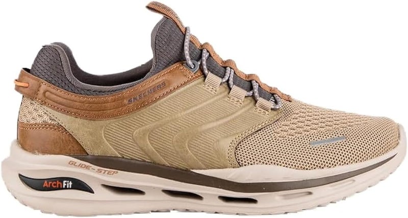 Skechers Men's Arch Fit Orvan-Quinter Sneaker in Taupe - Image 1