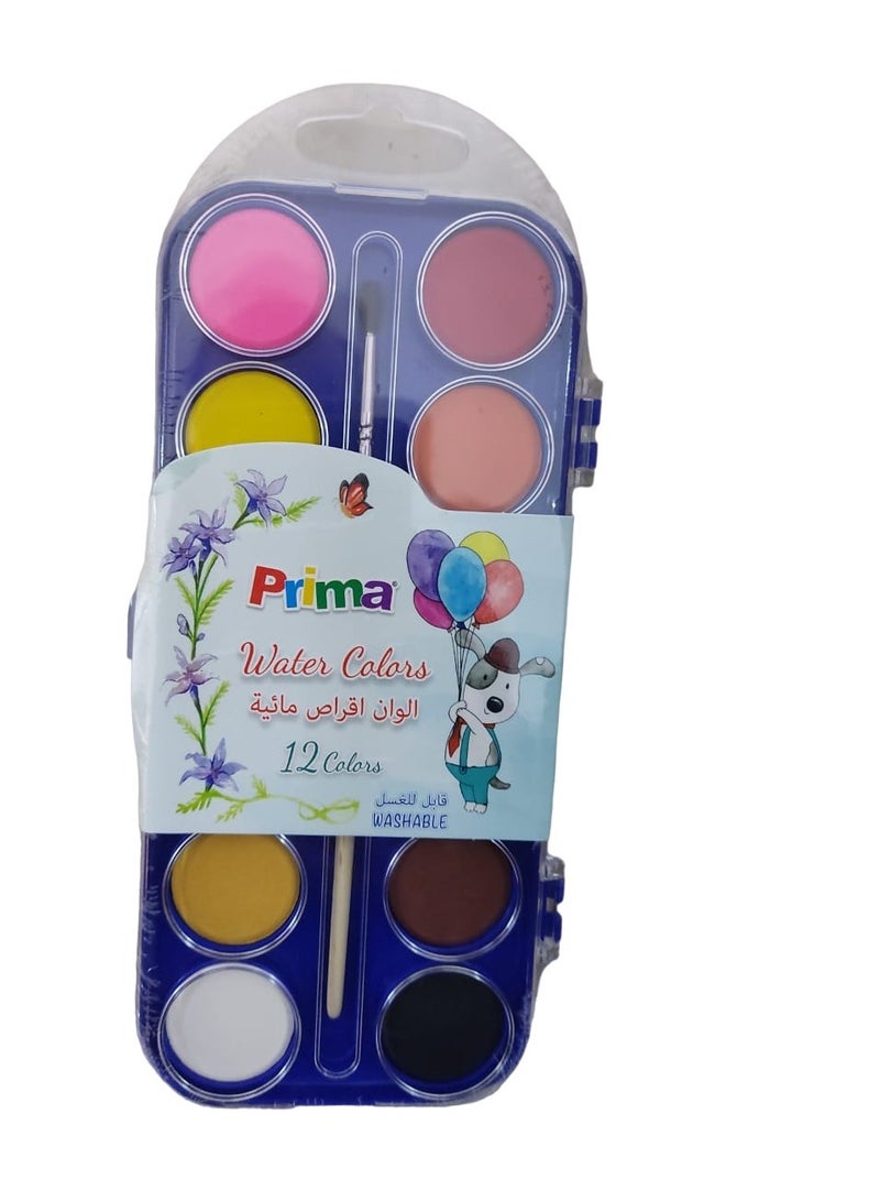 بريما الوان مائية 12 لون متعدد الالوان - Image 2