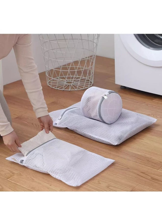 RTYY 6 قطع من أكياس الغسيل الشبكية كبيرة الحجم على شكل قرص العسل، 125 جرامًا للمتر المربع، حقيبة غسيل دقيقة متينة وقابلة لإعادة الاستخدام، حقيبة العناية بالغسيل والعناية بالألوان، حقيبة تنظيم السفر للملابس الداخلية والملابس والجينز ومنشفة الحمام (قطعة واحدة 24 × 24 بوصة، قطعة واحدة 20 × 24 بوصة، قطعة واحدة 16 × 20 بوصة، قطعة واحدة 12 × 16 بوصة، قطعة واحدة 5.5 بوصة × 6.5 بوصة، قطعة واحدة 8 بوصة × 12 بوصة) - Image 2