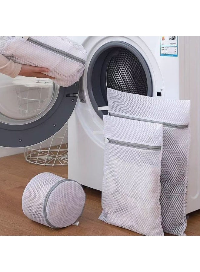 RTYY 6 قطع من أكياس الغسيل الشبكية كبيرة الحجم على شكل قرص العسل، 125 جرامًا للمتر المربع، حقيبة غسيل دقيقة متينة وقابلة لإعادة الاستخدام، حقيبة العناية بالغسيل والعناية بالألوان، حقيبة تنظيم السفر للملابس الداخلية والملابس والجينز ومنشفة الحمام (قطعة واحدة 24 × 24 بوصة، قطعة واحدة 20 × 24 بوصة، قطعة واحدة 16 × 20 بوصة، قطعة واحدة 12 × 16 بوصة، قطعة واحدة 5.5 بوصة × 6.5 بوصة، قطعة واحدة 8 بوصة × 12 بوصة) - Image 3