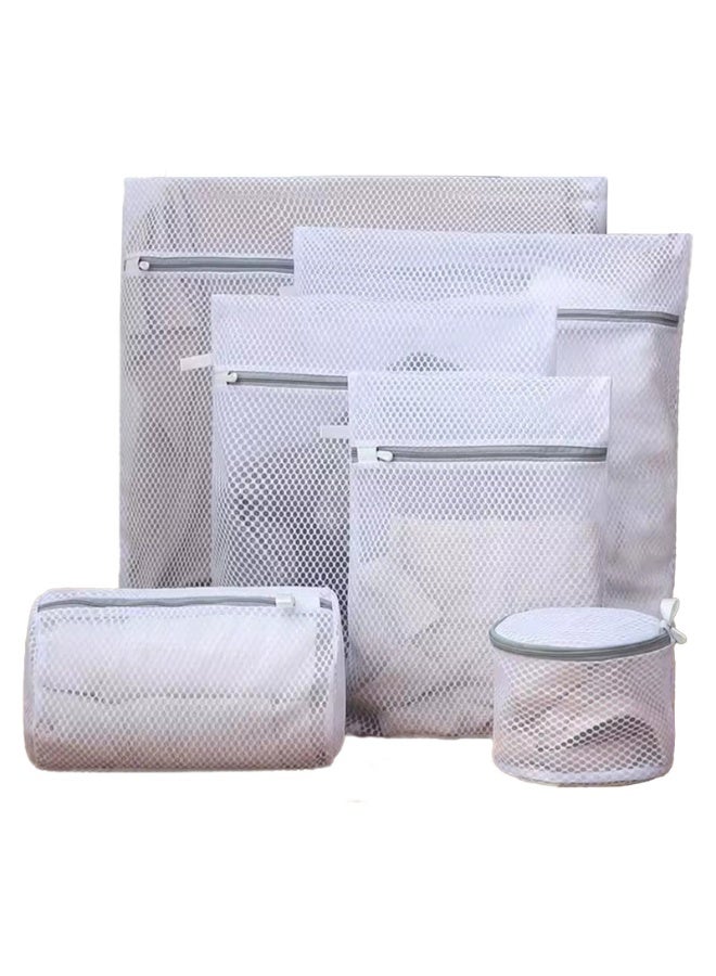 RTYY 6 قطع من أكياس الغسيل الشبكية كبيرة الحجم على شكل قرص العسل، 125 جرامًا للمتر المربع، حقيبة غسيل دقيقة متينة وقابلة لإعادة الاستخدام، حقيبة العناية بالغسيل والعناية بالألوان، حقيبة تنظيم السفر للملابس الداخلية والملابس والجينز ومنشفة الحمام (قطعة واحدة 24 × 24 بوصة، قطعة واحدة 20 × 24 بوصة، قطعة واحدة 16 × 20 بوصة، قطعة واحدة 12 × 16 بوصة، قطعة واحدة 5.5 بوصة × 6.5 بوصة، قطعة واحدة 8 بوصة × 12 بوصة) - Image 1