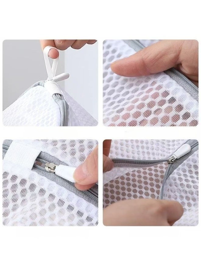 RTYY 6 قطع من أكياس الغسيل الشبكية كبيرة الحجم على شكل قرص العسل، 125 جرامًا للمتر المربع، حقيبة غسيل دقيقة متينة وقابلة لإعادة الاستخدام، حقيبة العناية بالغسيل والعناية بالألوان، حقيبة تنظيم السفر للملابس الداخلية والملابس والجينز ومنشفة الحمام (قطعة واحدة 24 × 24 بوصة، قطعة واحدة 20 × 24 بوصة، قطعة واحدة 16 × 20 بوصة، قطعة واحدة 12 × 16 بوصة، قطعة واحدة 5.5 بوصة × 6.5 بوصة، قطعة واحدة 8 بوصة × 12 بوصة) - Image 5