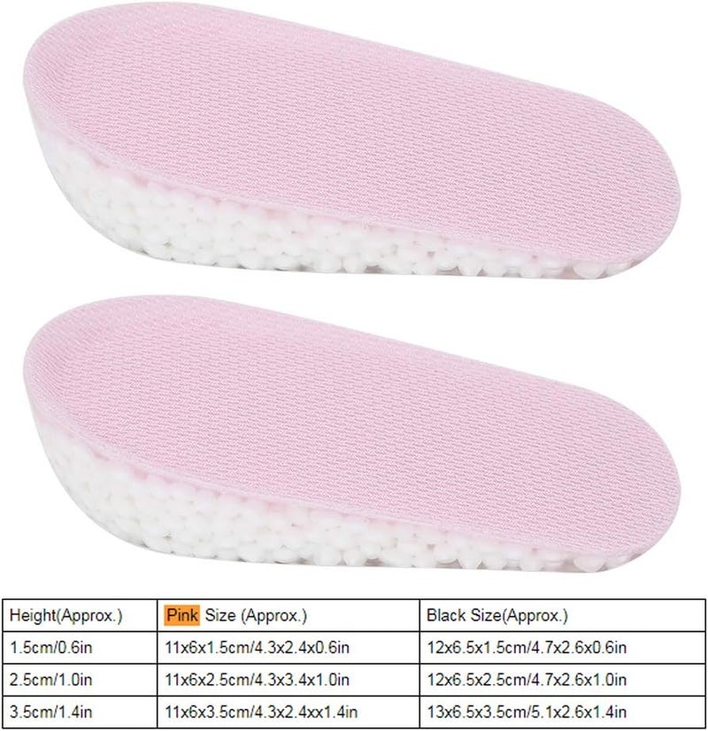 كلاراكو نعال داخلية لزيادة الطول، زوج واحد من النعال الداخلية لزيادة الطول مليئة بكرات إسفنجية من مادة TPU، نعال داخلية مصممة لامتصاص الصدمات، مناسبة للرجال والنساء (2.5 سم P) - Image 4