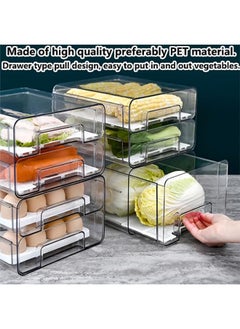 Hihonor Food Storage Containers,  Fridge Produce Saver- Organizer for Fruits/Vegetables/Makeup Box for Home Kitchen/Bathroom(Single Layer)  - Image 2