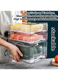 Hihonor Food Storage Containers,  Fridge Produce Saver- Organizer for Fruits/Vegetables/Makeup Box for Home Kitchen/Bathroom(Single Layer)  - Image 4