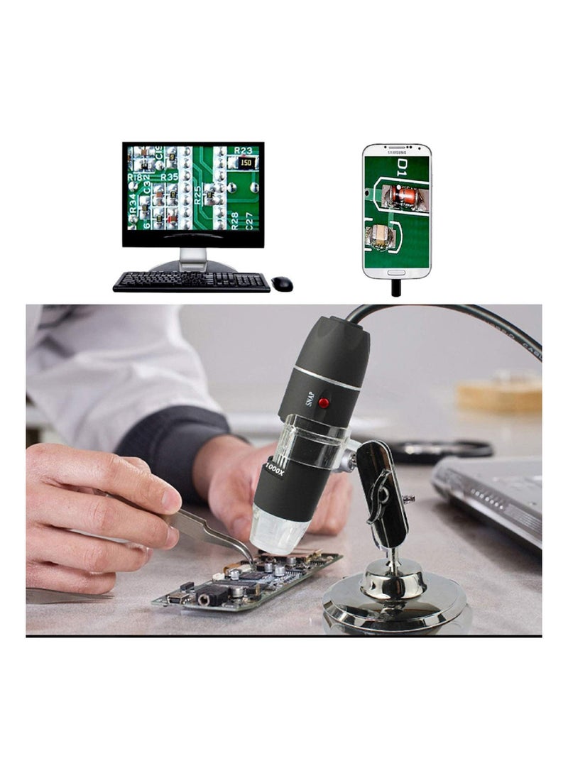 Meiyilan - USB Microscope, Digital Handheld 50X-1000X Magnification Endoscope Mini Video Camera with 8 Adjustable LED Lights, Compatible with Windows 7/8/10/11 Mac Linux Android (with OTG) - Image 1