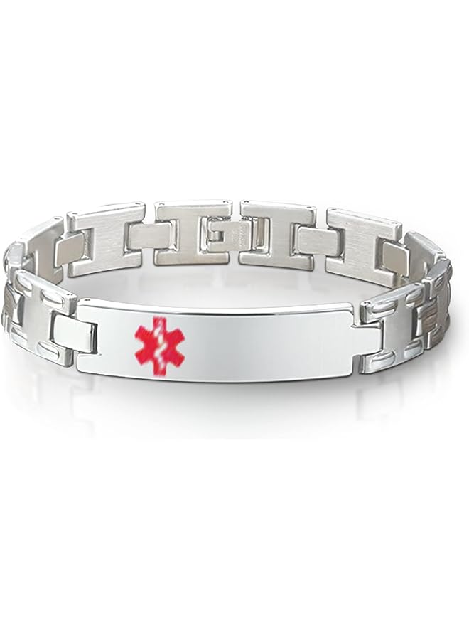 AC&L Stylish Silver Sport Id Mens Titanium Steel Metal base - Image 1