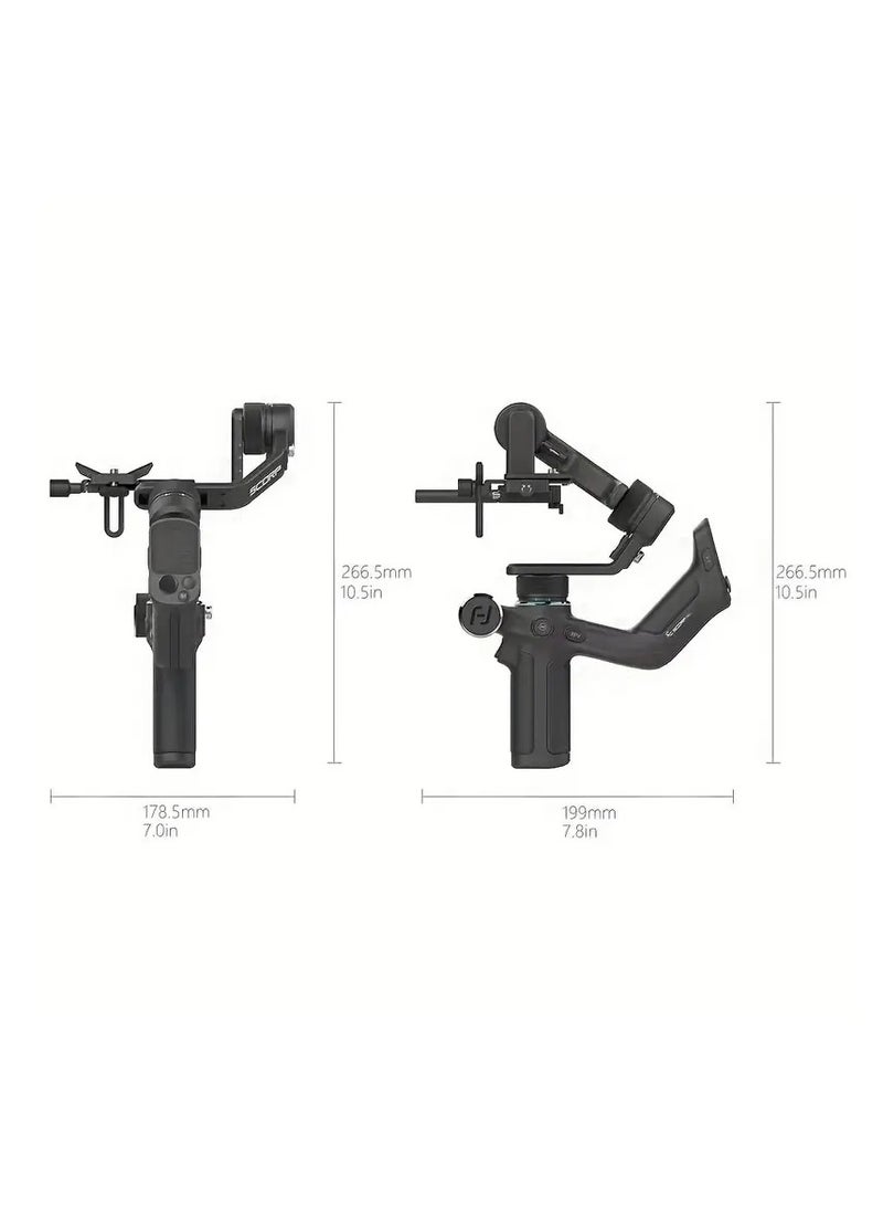 FeiyuTech - FeiyuTech Scorp Mini 3-Axis All In One Gimbal Stabilizer For Mirrorless Camera With Short Lens, Compact Cameras, Action Camera Gopro, 54-88mm Width IPhone 15 Pro, 1.3" Touch Screen, 2.6lbs Payload - Image 1