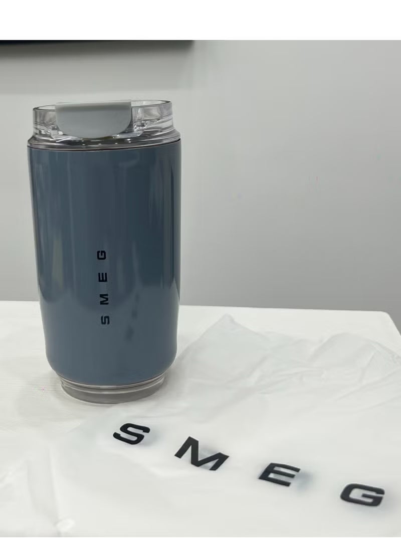smeg 320ML Beverage Cup Travel Portable Car Drinking Cup Stainless Steel Vacuum Leak proof 320ML Coffee Thermos（Grey） - Image 2