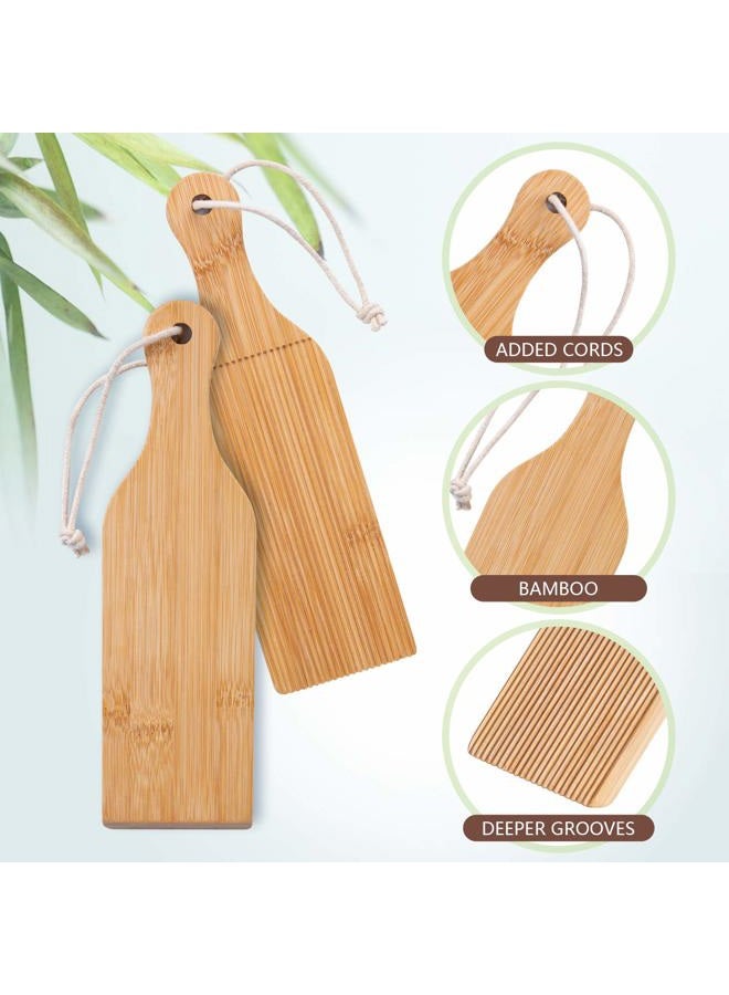 YIDADA Gnocchi Board Butter Paddles - Bamboo Pasta Board Gnocchi Maker, Gnocchi Paddle Pasta Tools, 2 Packs - Image 3