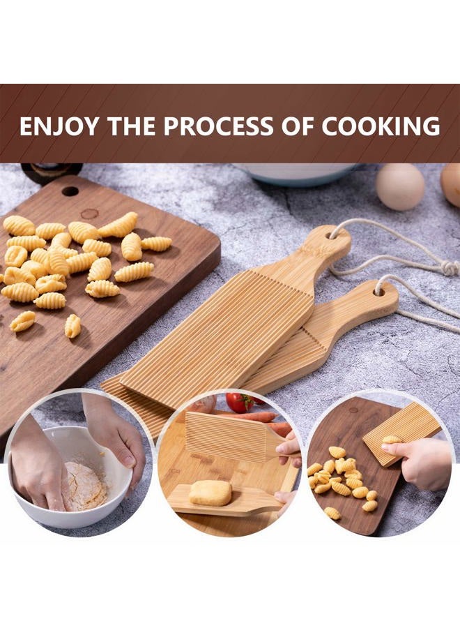 YIDADA Gnocchi Board Butter Paddles - Bamboo Pasta Board Gnocchi Maker, Gnocchi Paddle Pasta Tools, 2 Packs - Image 4