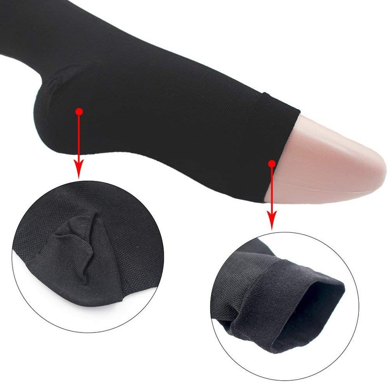 Ailaka Zipper 20-30 mmHg Compression Socks for Women & Men, Knee High Open Toe - Image 4