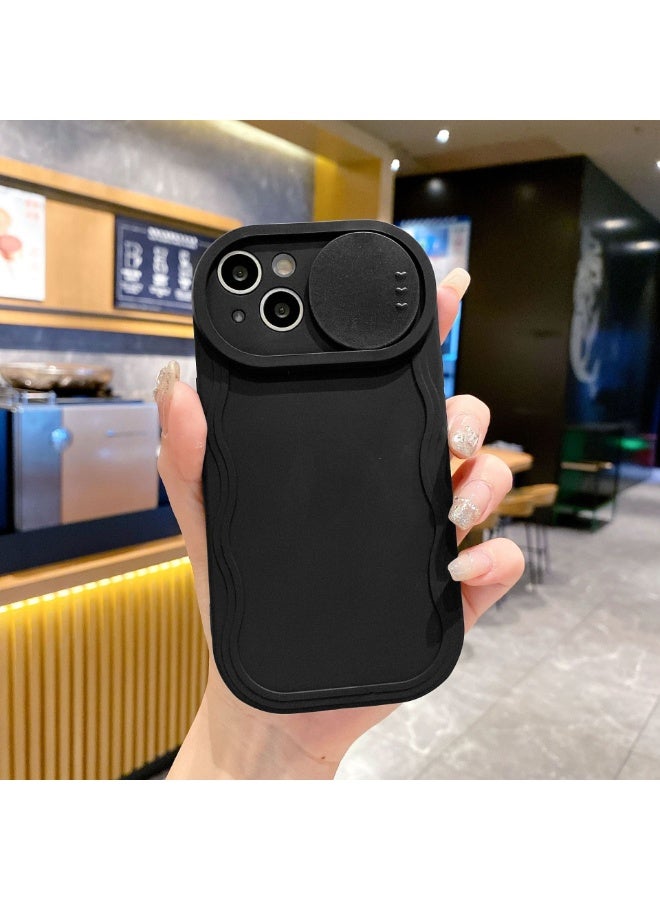 NIBEMINENT Wave Driven Window Protective TPU Case Cover For iPhone 15 Pro, Black