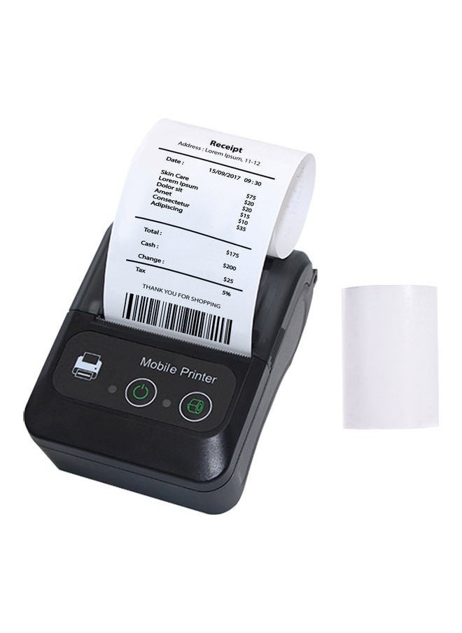 NIBEMINENT Portable Wireless Thermal Printer Black  - Image 1