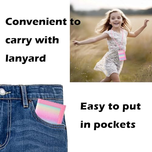 Lamiza Kids Wallet for Boys Girls Teens Trifold, Canvas Toddler Wallet for Boys, Cute Zipper Wallets Youth with Coin Pocket Card Holders, Novelty Wallets for Childrens Birthday Gifts (Rainbow Glitter02 suit) - Image 2