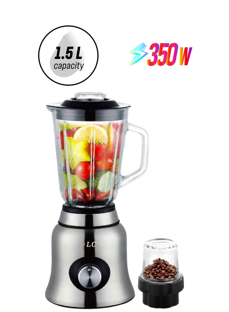ال سي خلاط ومطحنة طعام كهربائية 2 في 1 سعة 1.5 لتر بقوة 350 وات - Image 1