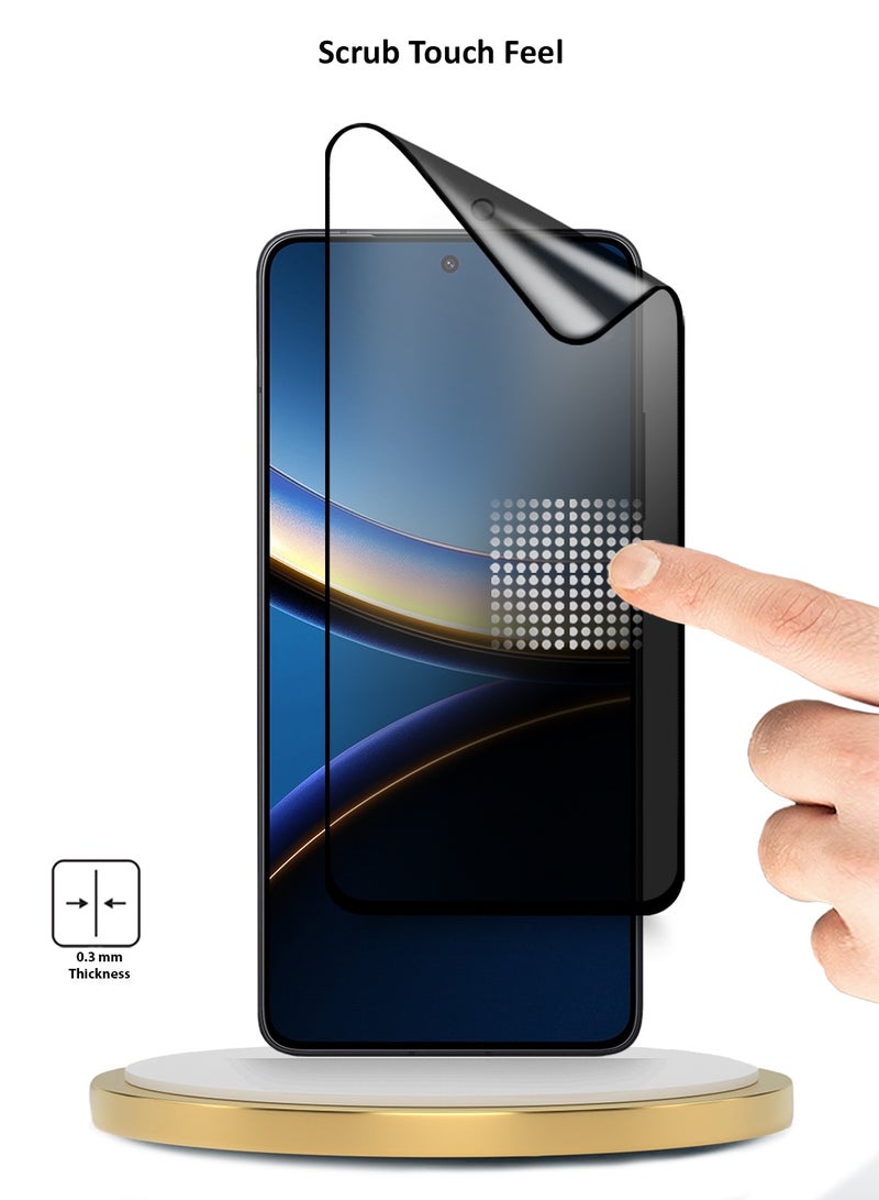 Xiaomi Poco F7 Pro / Xiaomi Poco F7 Ultra 5G 2025 Premium Nano Ceramic Privacy Full Glue Full Cover Matte Flexible Screen Protector (MSCNMP) - Clear/Black
