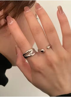 Stylish 2pcs Rings For Women One Size