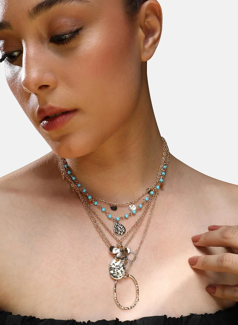 سوهي قلادة متعددة الطبقات - ذهب كاليفورنيا