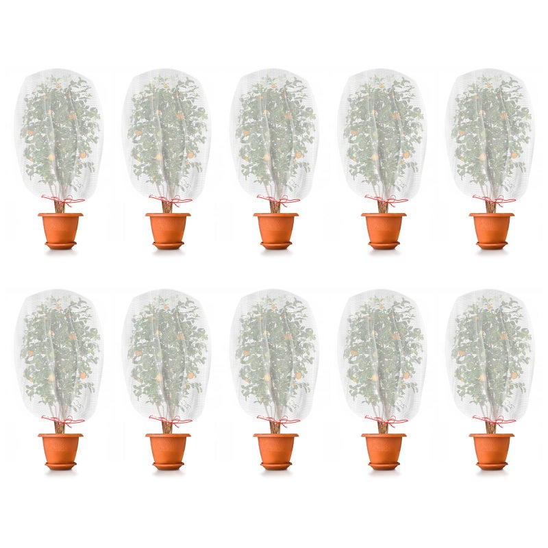 Kikhope Kikhope 10pcs Fruit Protection Netting Bags 29x21 Insect Bird Barrier Mesh Tree Netting for Fruits  Vegetables 