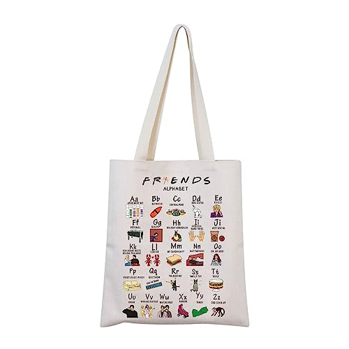MNIGIU Friend Tv Show Inspired Gift Friend Merchandise Friend Canvas Tote Bag Friend Fans Gift (Apartment bet Shopping bag) - Image 1