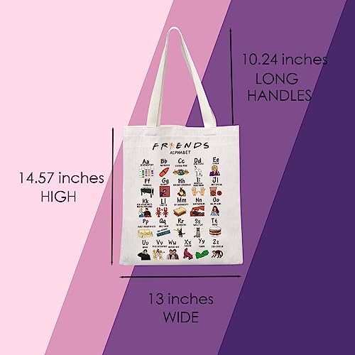 MNIGIU Friend Tv Show Inspired Gift Friend Merchandise Friend Canvas Tote Bag Friend Fans Gift (Apartment bet Shopping bag) - Image 2