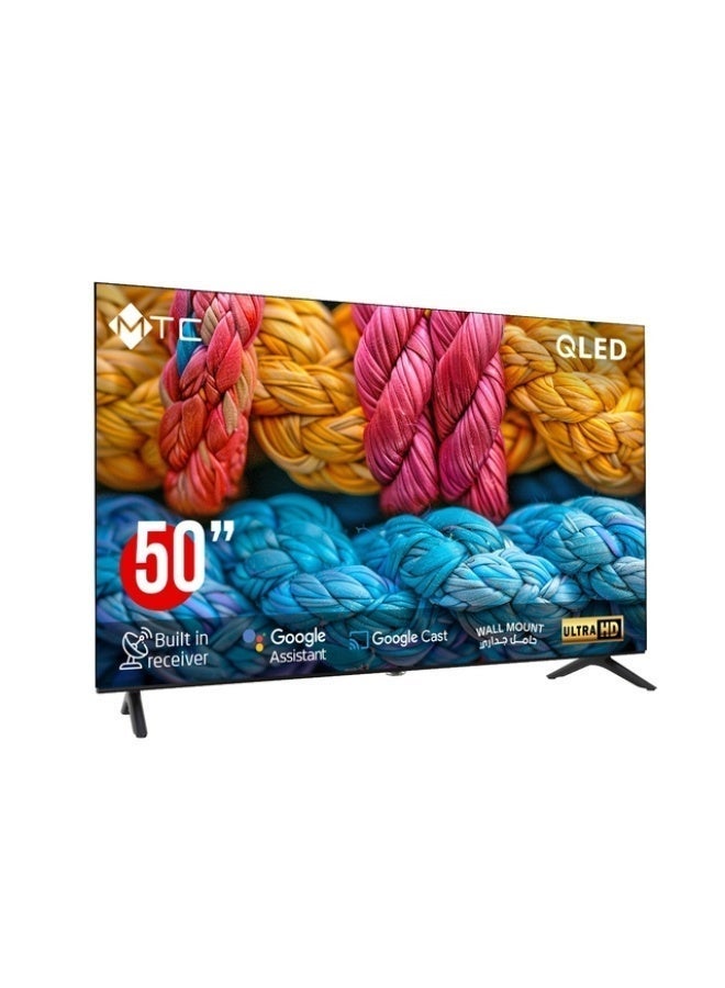 MTC 50 Inch QLED UHD Google TV, Smart with Built-in Receiver & Voice Control, Includes Wall Mount – QMT50UH700GO - Image 2