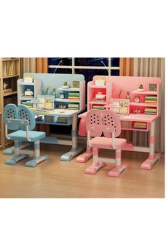 Golden Home Kids Desk and Chair Set,Height Adjustable Children Study Desk Chair Set,School Student Writing Desk Table with Drawer Bookstand,Ergonomic Student Learning Table Desk Chair for Girl Boy (pink)  - Image 5