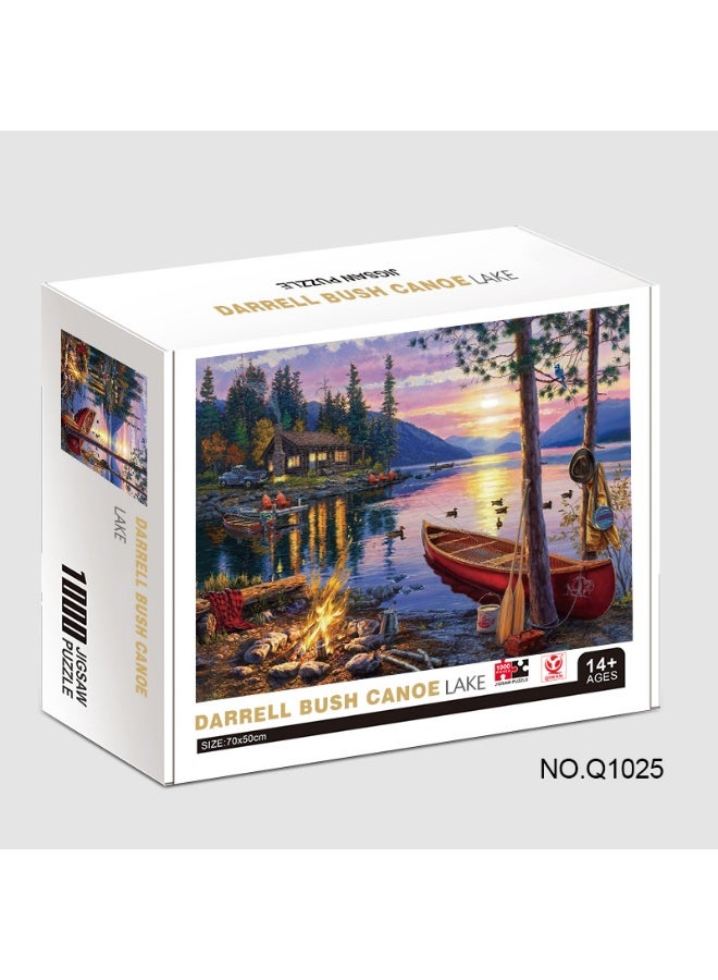 1000-Piece Colorful Landscape Oil Painting Puzzle - Image 1