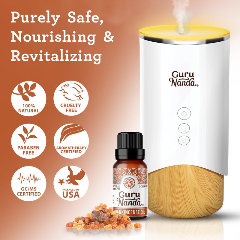 GuruNanda Frankincense Essential Oil (0.5 Fl oz) - 100% Pure, Natural and Undiluted Diffuser Oil for Aromatherapy, Massages & DIY Recpies - Supports Join Health & Promotes Radiant Skin