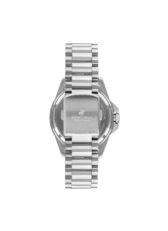 BEVERLY HILLS POLO CLUB Polo Club Men's Watch, Mechanical Display and Metal Strap - BP3637X.390, Silver