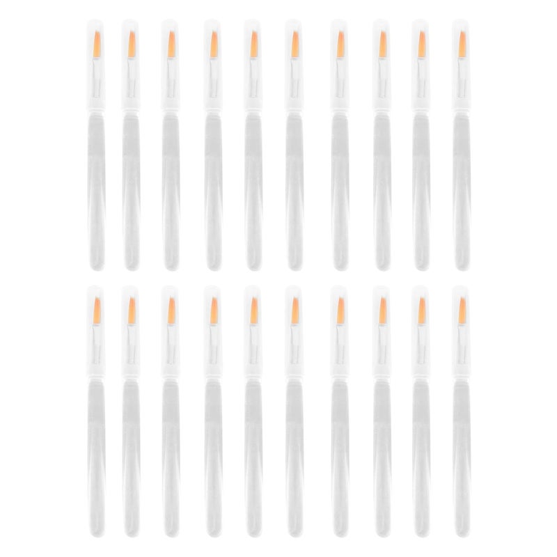 20pcs Disposable Portable Lip Brushes Crystal Rod Handle, Plastic Lip Applicators for Makeup Tools, Lint-resistant Facial Applicators for Travel and Daily Use - Image 1