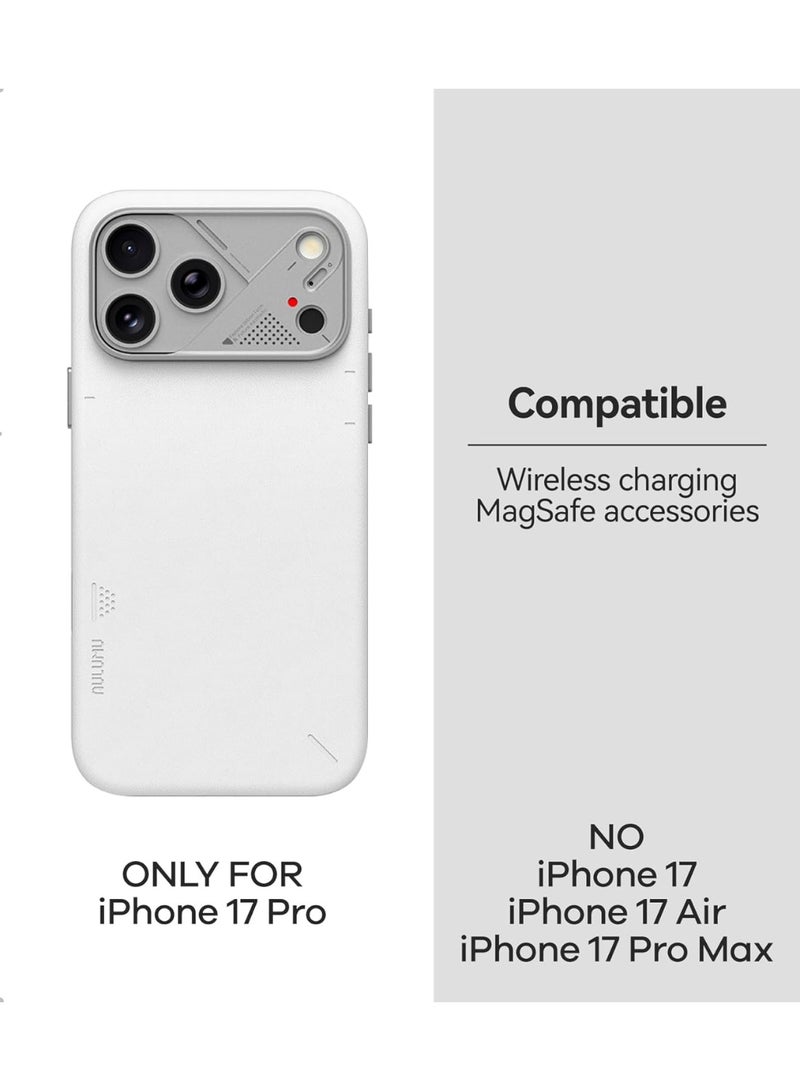 Aulumu A17 Vegan Leather CoolHyper for iPhone 17 Pro Case | Camera Control | with Cooling Fins | Luxury Comfort | Compatible with MagSafe | Complete Wrap-Around - Black - Image 2