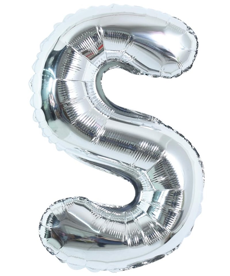 TONIFUL 40 Inch Large Silver Letter S Balloons Helium BalloonsFoil Mylar Big Letter Balloons for 2026 New Year Eve Graduation Wedding Baby Shower Birthday Party Anniversary Supplies Decorations - Image 3