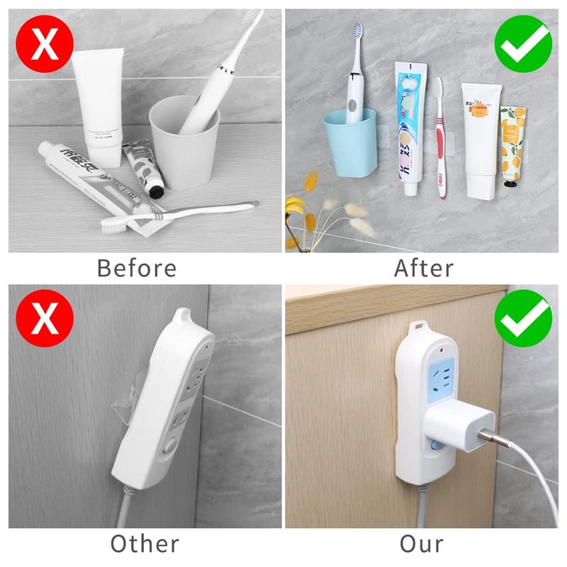 LINJIE Double Sided Tape（80Pc),Cleanable、Residue Free、And Reusable Non Marking Installation Tape Suitable，For Wall Decoration、Car Wall Hanging、And Home Appliance Fixation - Image 2