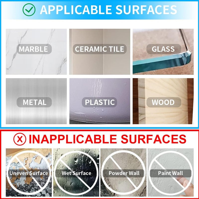 LINJIE Double Sided Tape（80Pc),Cleanable、Residue Free、And Reusable Non Marking Installation Tape Suitable，For Wall Decoration、Car Wall Hanging、And Home Appliance Fixation - Image 4