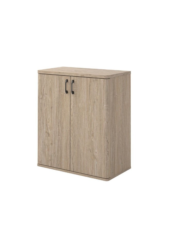 DANUBE HOME Fortney 2 Doors Shoe Cabinet - Engineered Wood Storage for Living Room, Holds 14 Pairs of Shoes, Ideal for Organizing Your Space - Size: L74xW40xH84.5cm