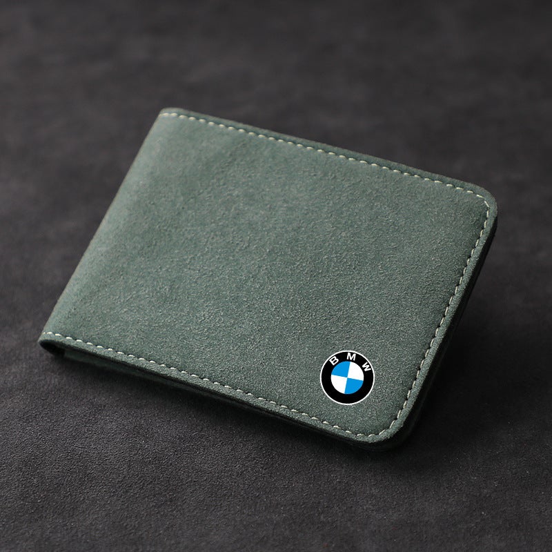 Generic BMW Suede Leather Driving License Holder BMW [green] suede certificate bag