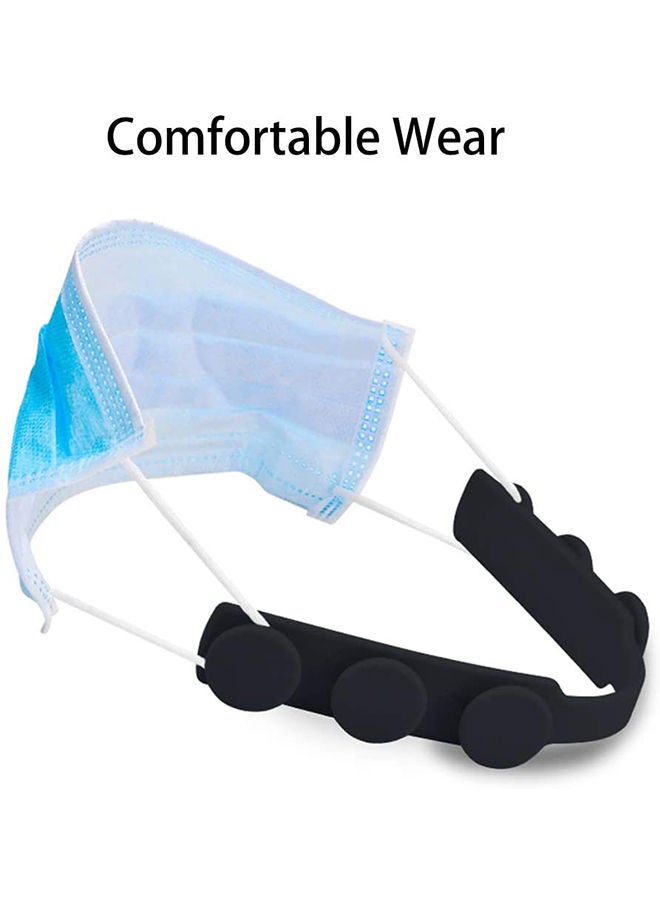 NIBEMINENT 6-Piece Face Surgical Mask And Strap Extender Blue/Black - Image 2