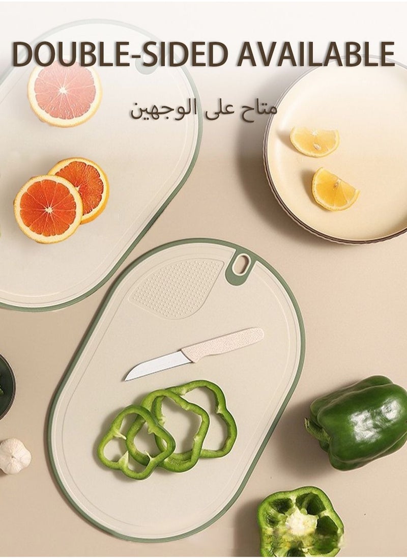 MIXDE 3-Piece Plastic Cutting Board with Stand,BPA-Free, Green  - Image 3
