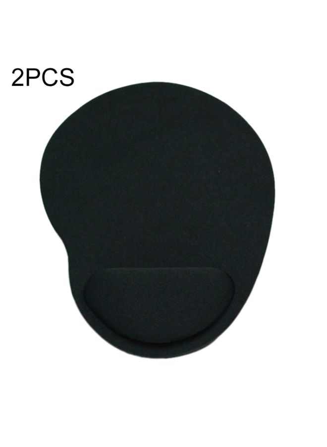 BURAQ 2 PCS Cloth Gel Wrist Rest Mouse Pad(Black)  - Image 1