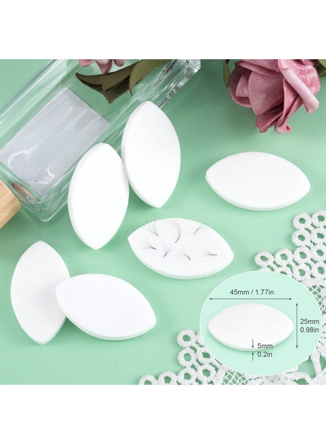 OIIKI 30Pcs Eye Shaped Practice Sponge Lash Exercise Sponge White Practice Sponges For Beginners Makeup Eyelash Lash Extensions Supplies - Image 2