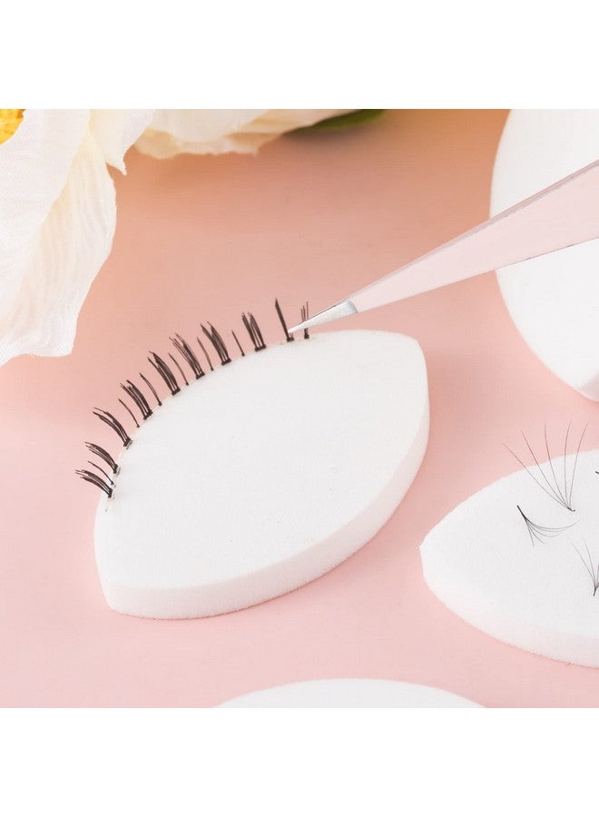 OIIKI 30Pcs Eye Shaped Practice Sponge Lash Exercise Sponge White Practice Sponges For Beginners Makeup Eyelash Lash Extensions Supplies - Image 3