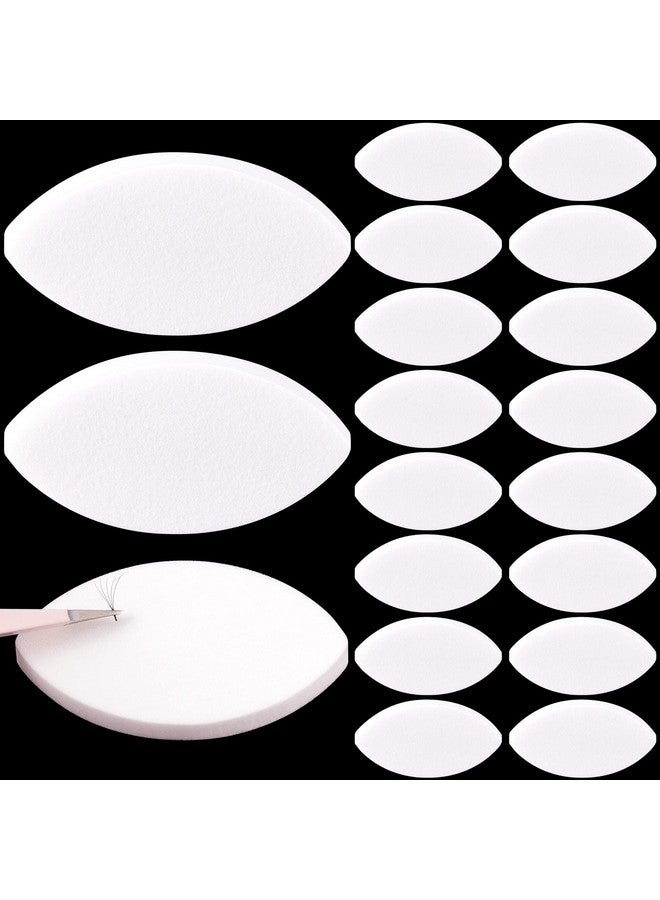 OIIKI 30Pcs Eye Shaped Practice Sponge Lash Exercise Sponge White Practice Sponges For Beginners Makeup Eyelash Lash Extensions Supplies - Image 1