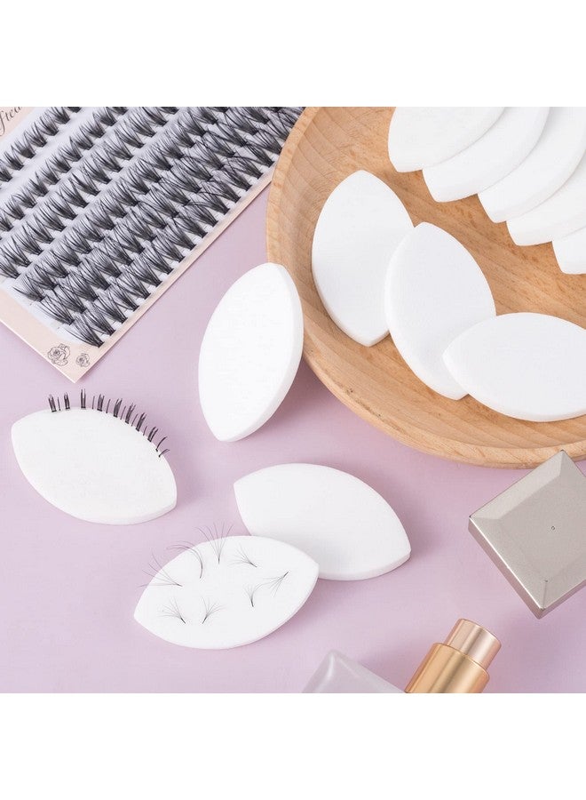 OIIKI 30Pcs Eye Shaped Practice Sponge Lash Exercise Sponge White Practice Sponges For Beginners Makeup Eyelash Lash Extensions Supplies - Image 4